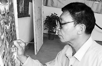 Mr. Xi Hedao, Chinese arts and crafts master, tangka identifying expert, visited Rong Hui Art Center